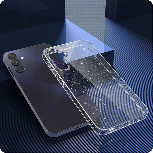 Case for Samsung Galaxy A15 5G A156 / A15 A155, Techsuit, SparkleSkin, Transparent