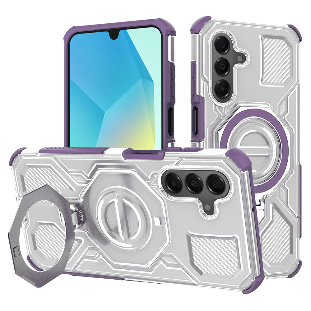 Etui til Samsung Galaxy A16 5G A166 / A16 4G A165, Techsuit, Carbon Shield Pro, Lilla