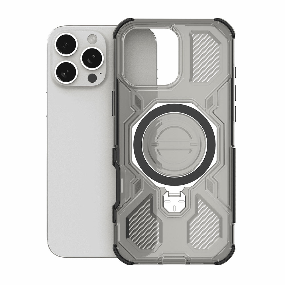 Etui til Samsung Galaxy A16 5G A166 / A16 4G A165, Techsuit, Carbon Shield Pro, Røgfarvet