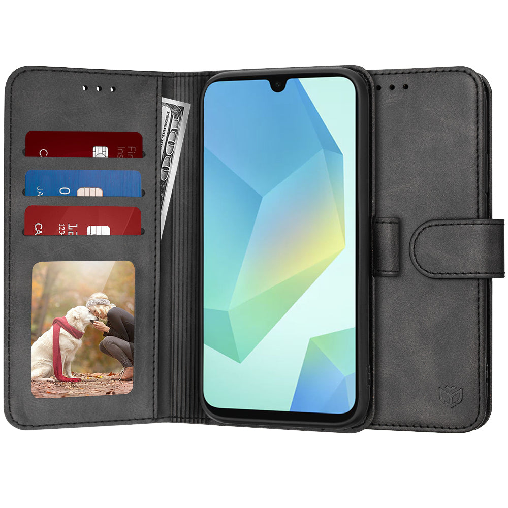 Cover til Samsung Galaxy A16 5G A166 / A16 4G A165, Techsuit, Diary Book, Sort