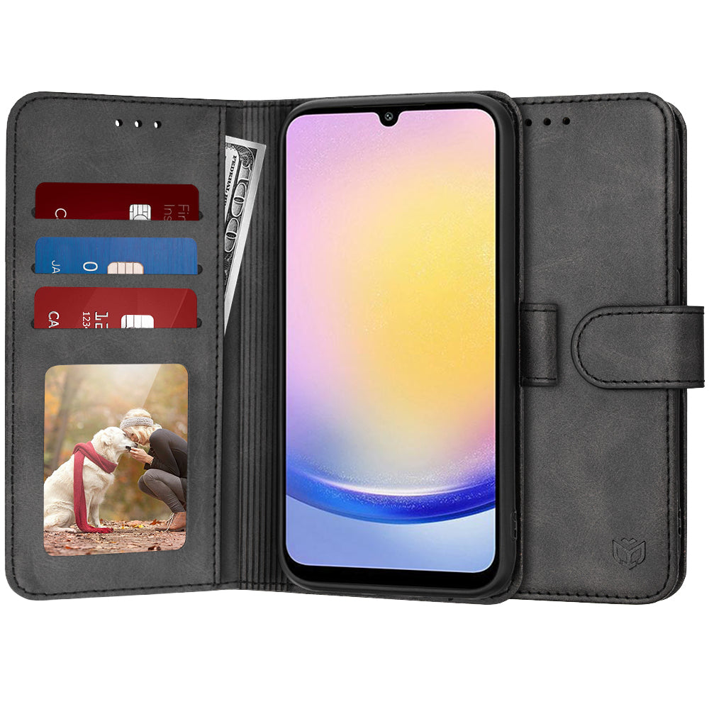 Cover til Samsung Galaxy A25 A256, Techsuit, Diary Book, Sort