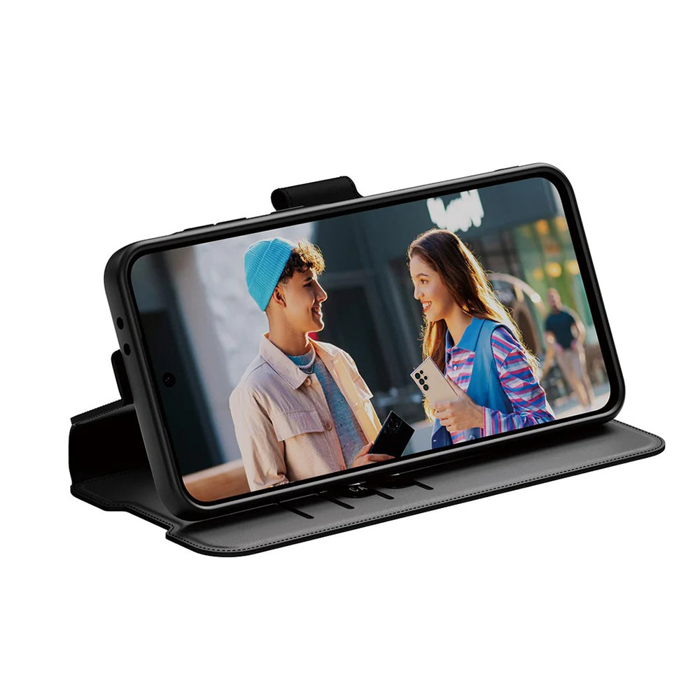 Etui til Samsung Galaxy A36 A366, PanzerGlass, Care Feature Kickstand Wallet, Sort