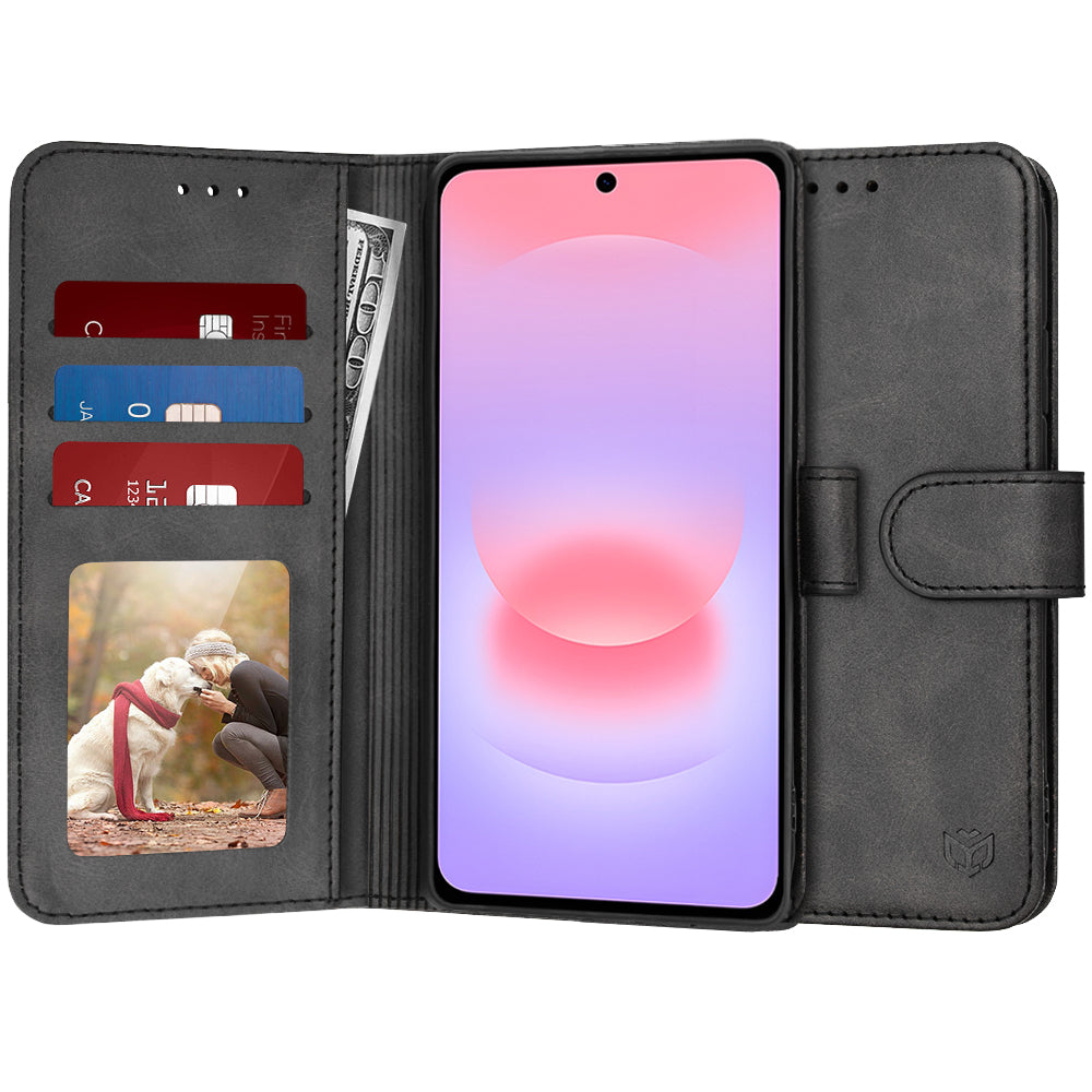 Case for Samsung Galaxy A37 5G, Techsuit, Diary Book, Black