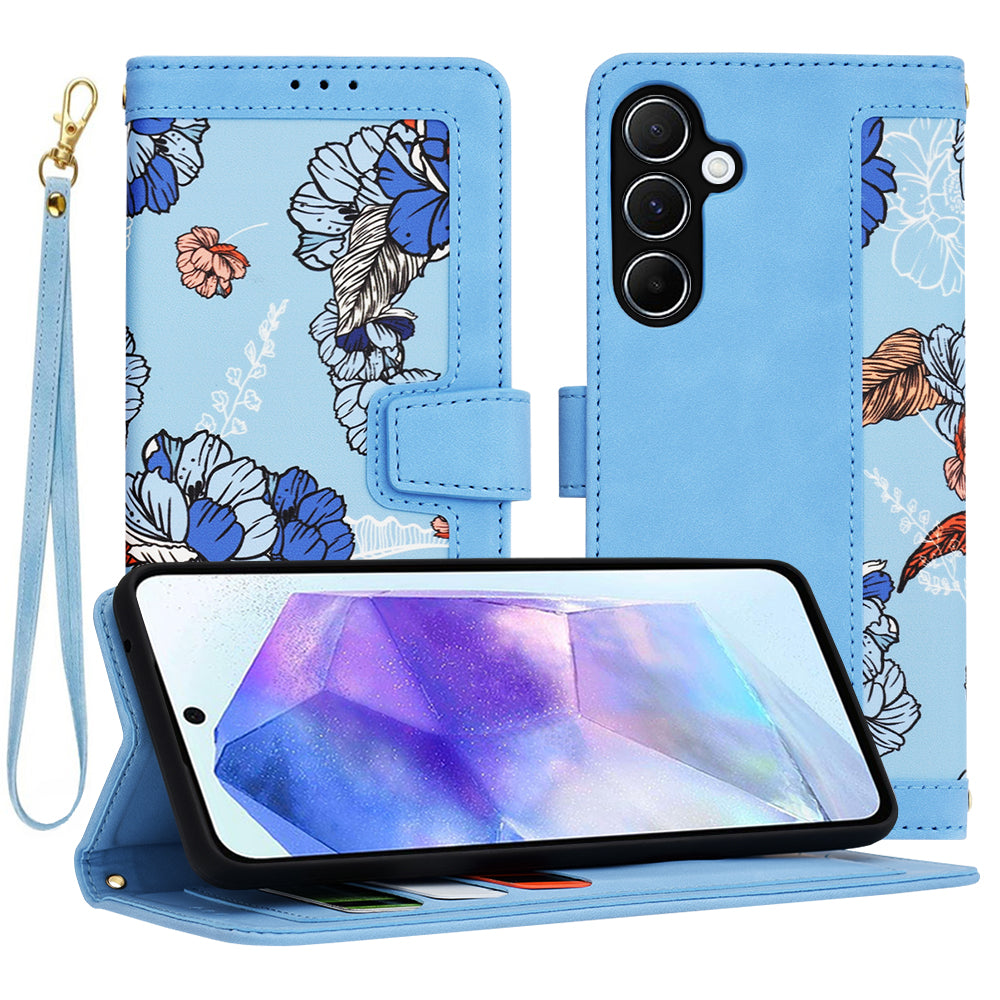 Cover til Samsung Galaxy A55 5G A556, Techsuit, FlipCraft, Blå