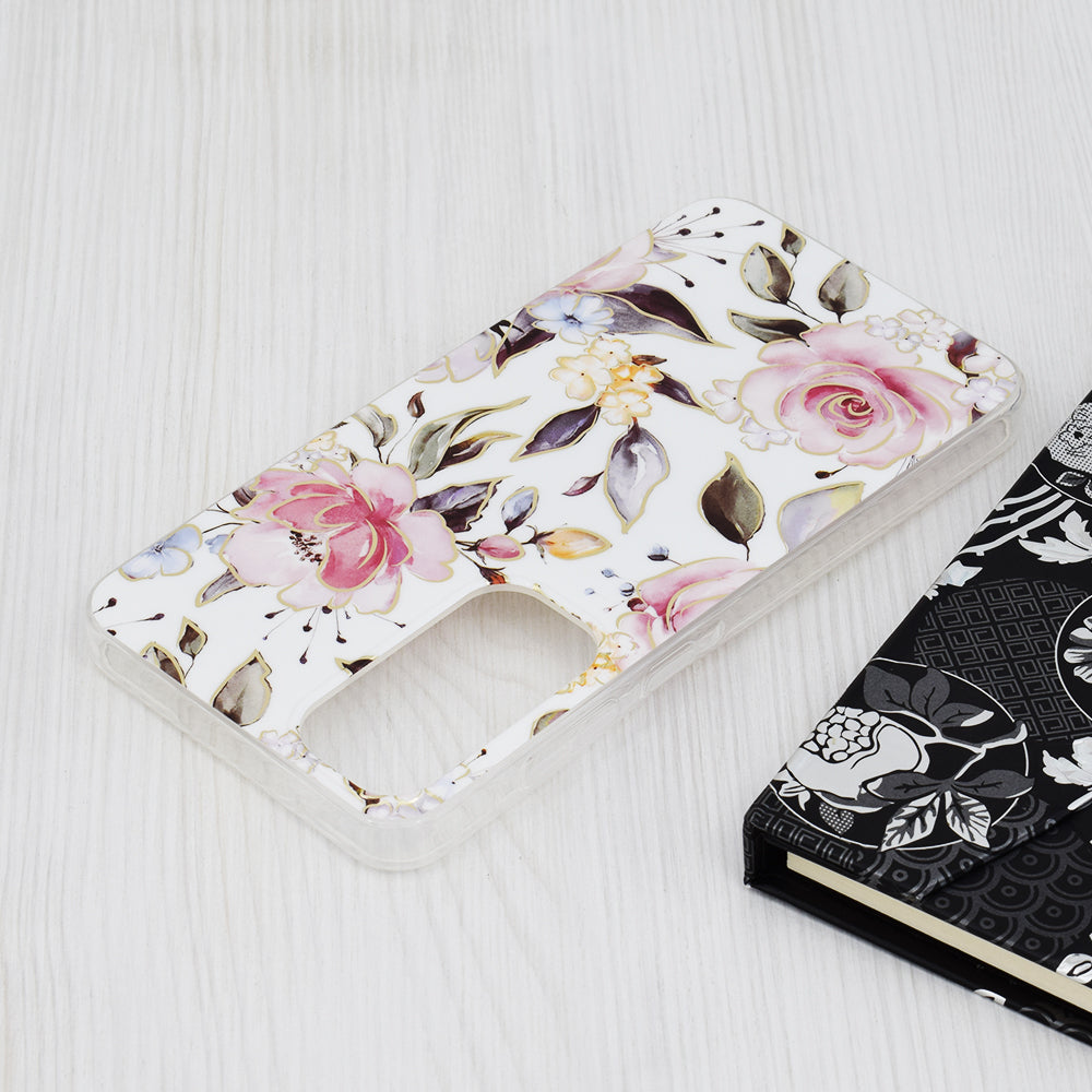 Cover til Samsung Galaxy A55 5G A556, Techsuit, Marble, Hvid