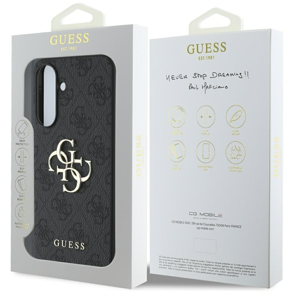 Etui til Samsung Galaxy A56 A566, Guess, 4G Big Logo, Sort