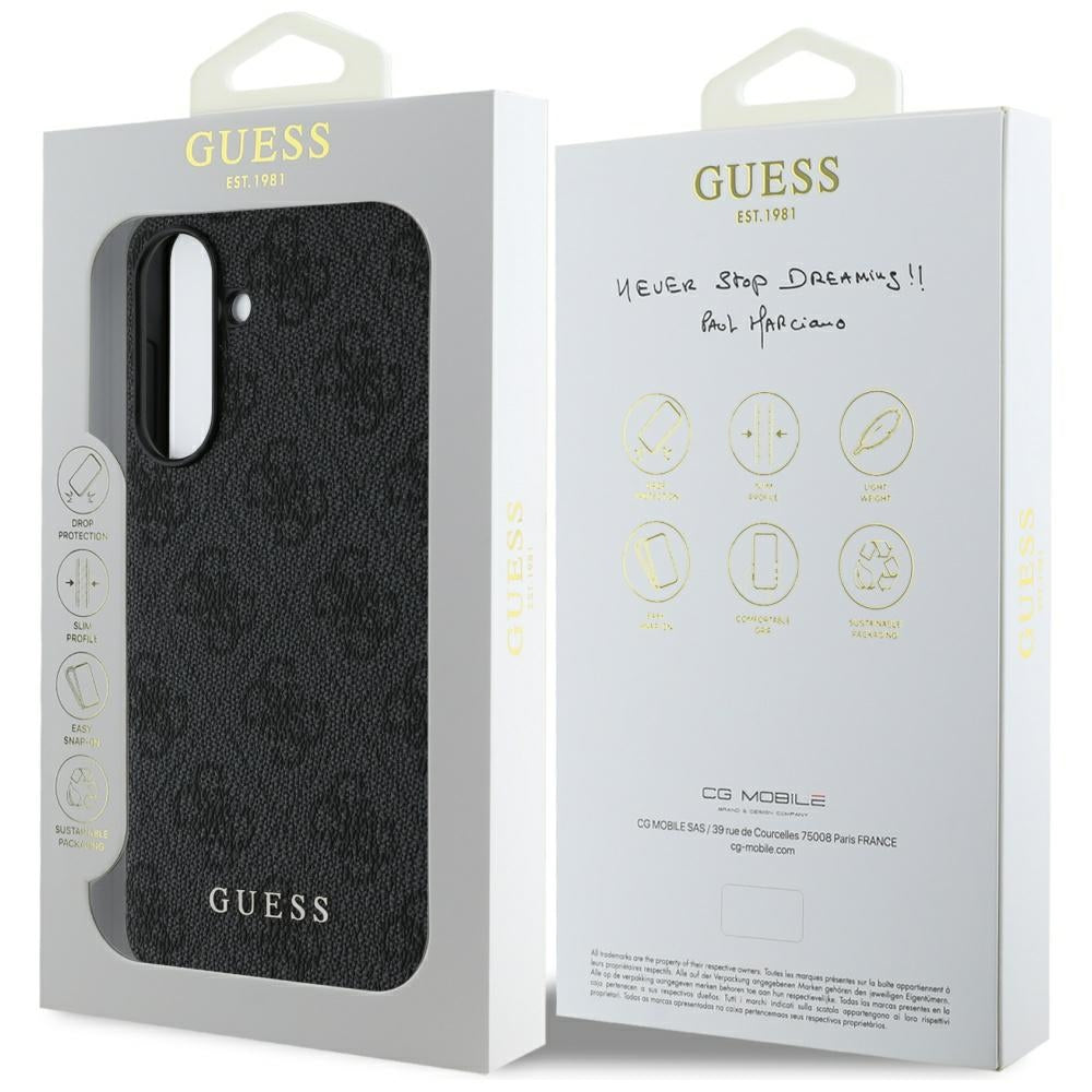 Etui til Samsung Galaxy A56 A566, Guess, 4G Charm, Sort