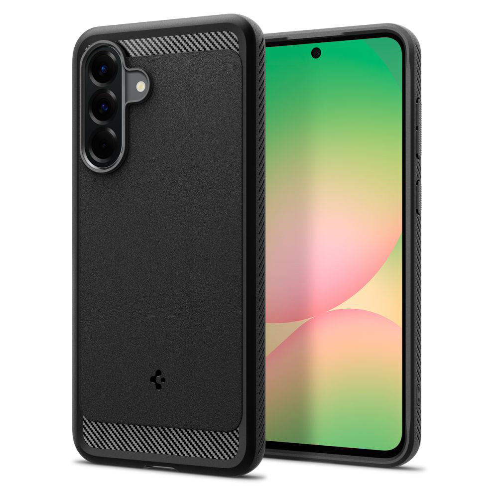 Etui til Samsung Galaxy A56 A566, Spigen, Rugged Armor, Sort ACS09225