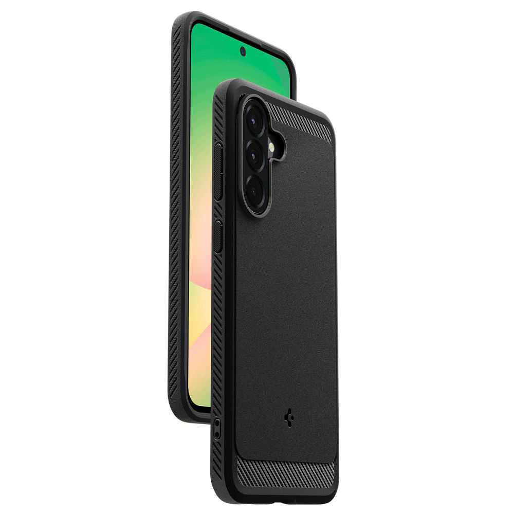 Etui til Samsung Galaxy A56 A566, Spigen, Rugged Armor, Sort ACS09225