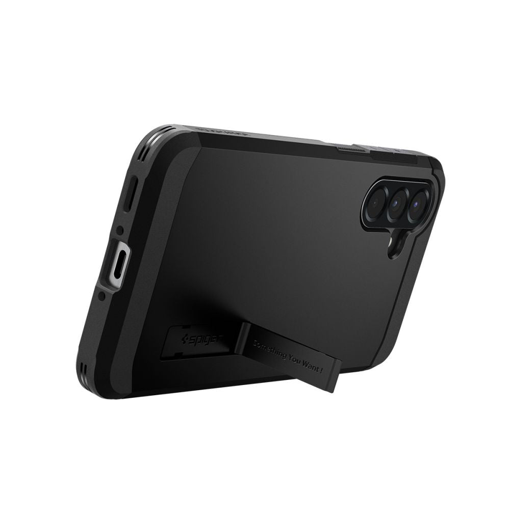 Etui til Samsung Galaxy A56 A566, Spigen, Tough Armor, Sort ACS09294