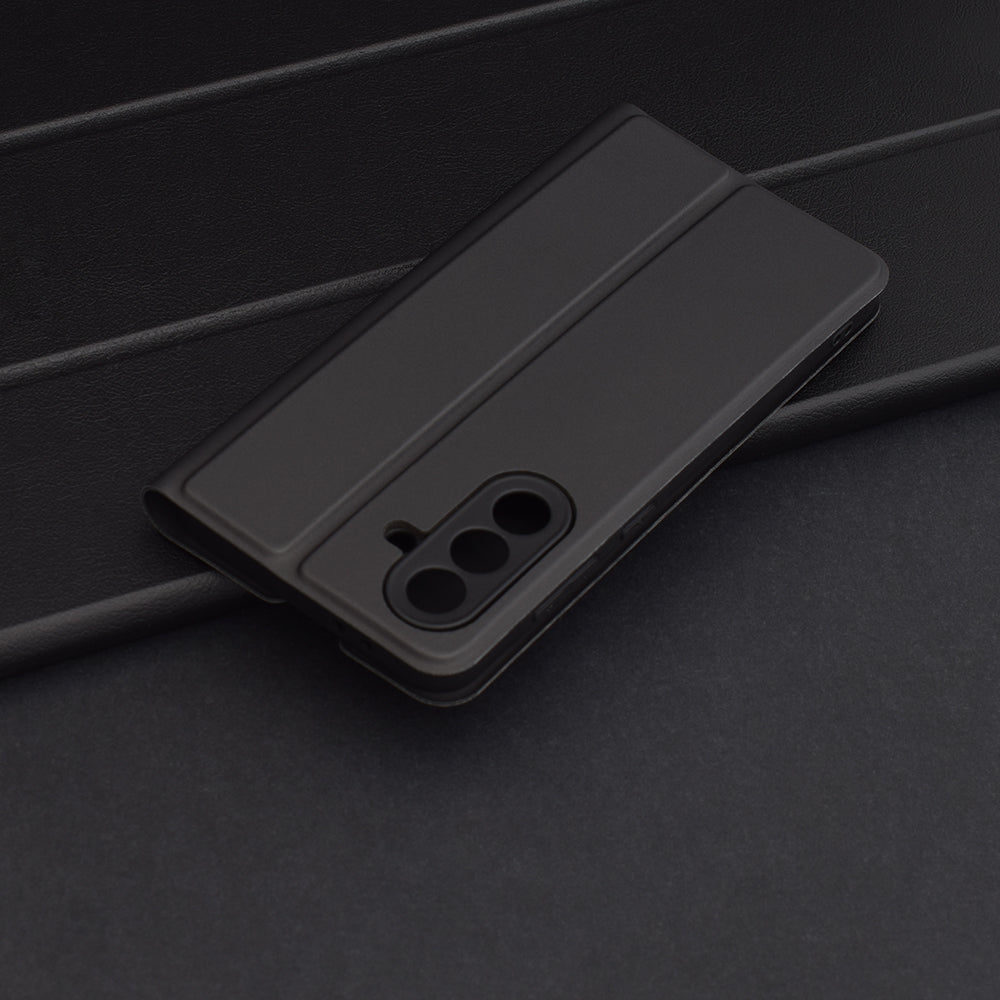 Cover til Samsung Galaxy A56 A566, Techsuit, Magskin Book, Sort