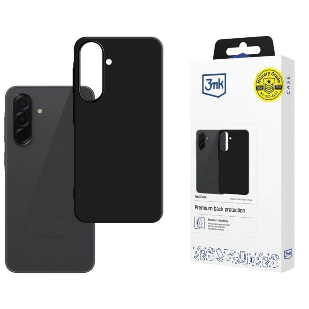 Etui til Samsung Galaxy A57 5G, 3MK, Mat Sort