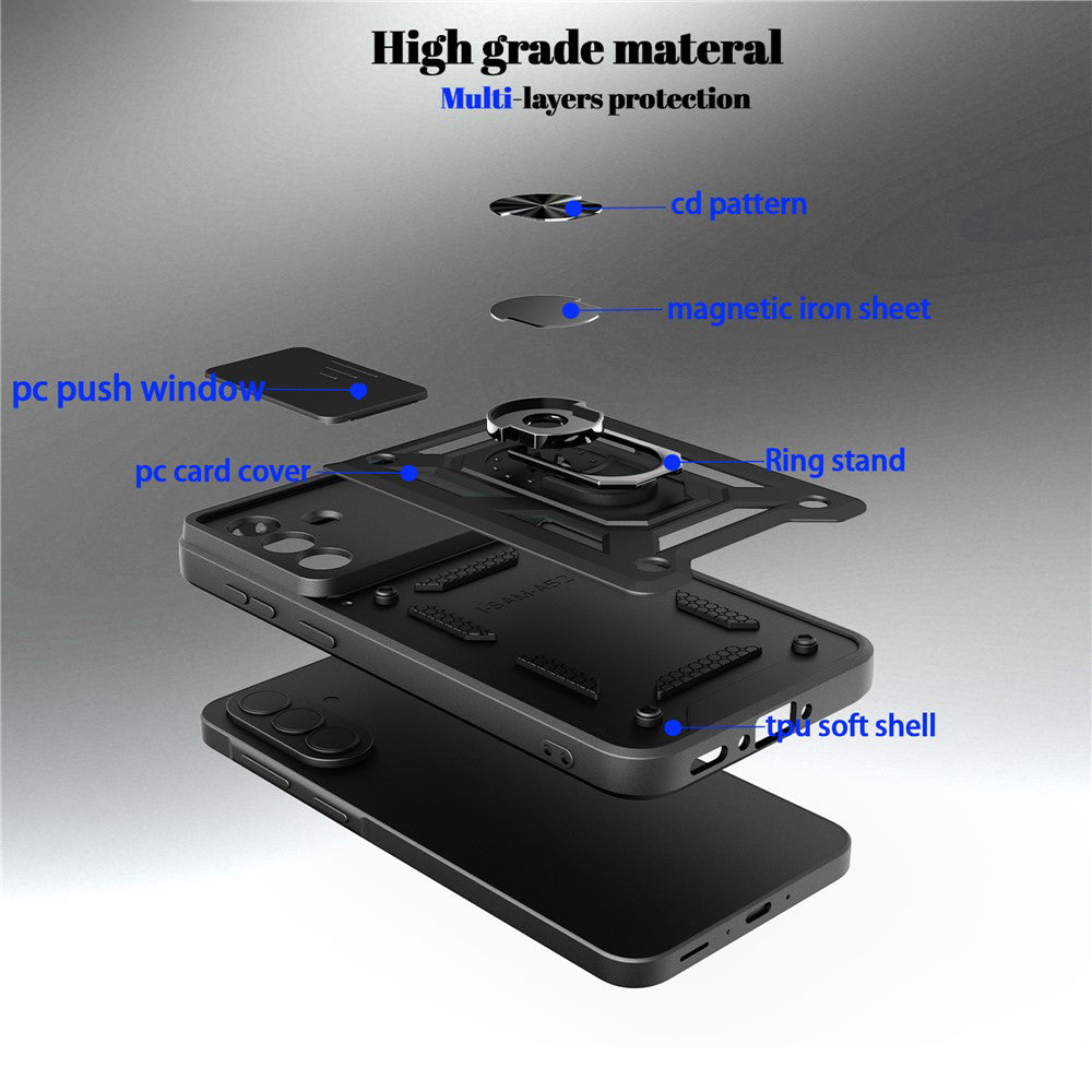 Etui til Samsung Galaxy A57 5G, Techsuit, CamShield, Gylden Rosa
