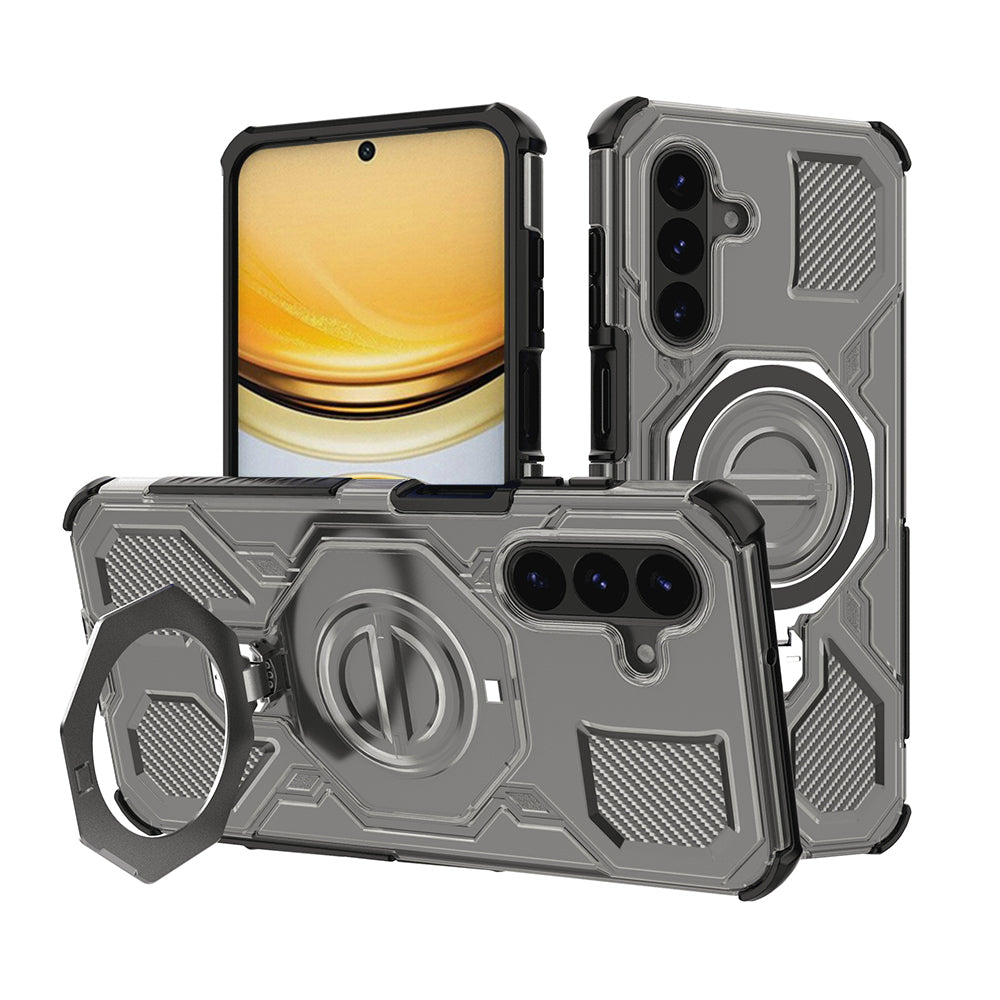 Etui til Samsung Galaxy A57 5G, Techsuit, Carbon Shield Pro, Røgfarvet
