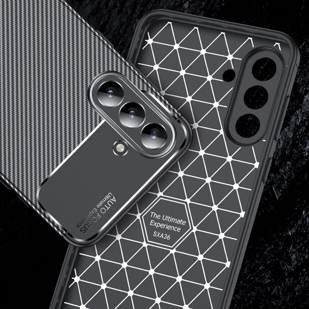Etui til Samsung Galaxy A57 5G, Techsuit, CarbonFiber, Sort