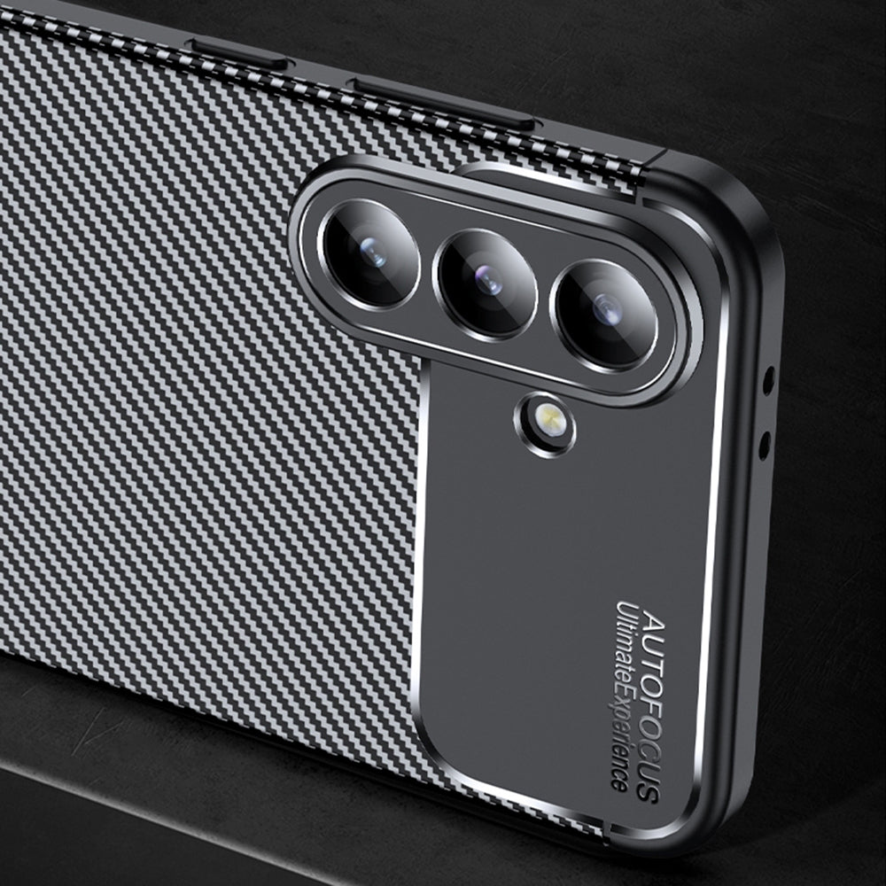 Etui til Samsung Galaxy A57 5G, Techsuit, CarbonFiber, Sort