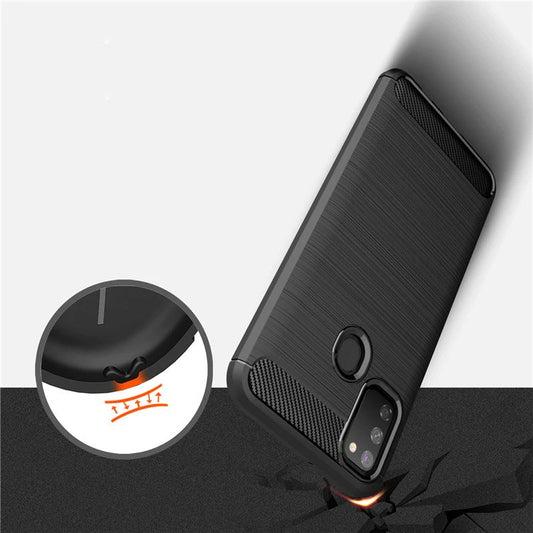 Cover til Samsung Galaxy M21 M215 / M30s M307, Techsuit, Carbon, Sort