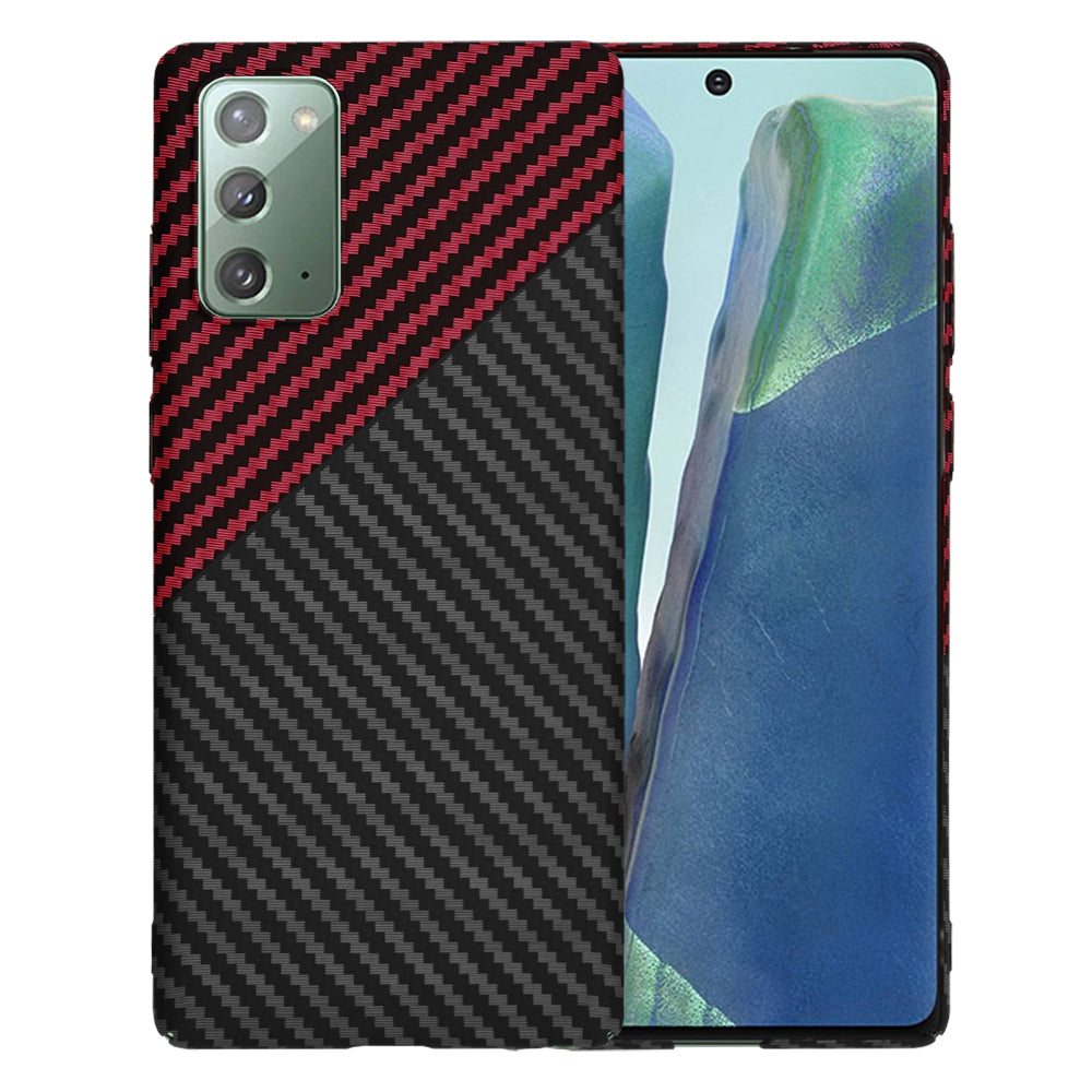 Cover til Samsung Galaxy Note 20 5G N981 / Note 20 N980, Techsuit, Carbonite FiberShell, Sort Rød