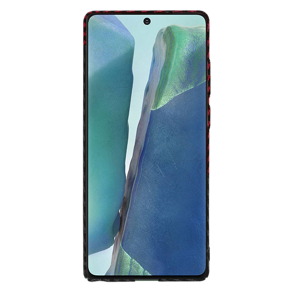 Cover til Samsung Galaxy Note 20 5G N981 / Note 20 N980, Techsuit, Carbonite FiberShell, Sort Rød