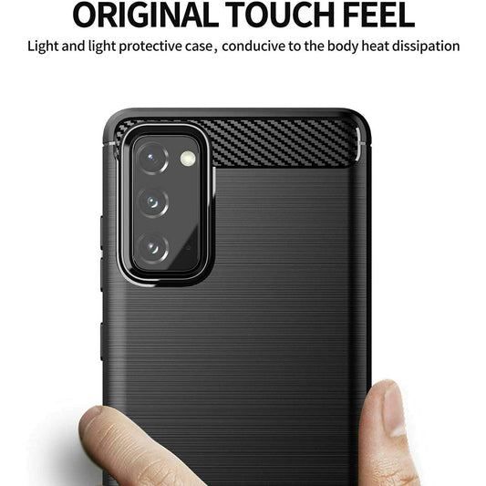 Cover til Samsung Galaxy S20 FE 2022 G781 / S20 FE 5G G781 / S20 FE G780, Techsuit, Carbon, Sort