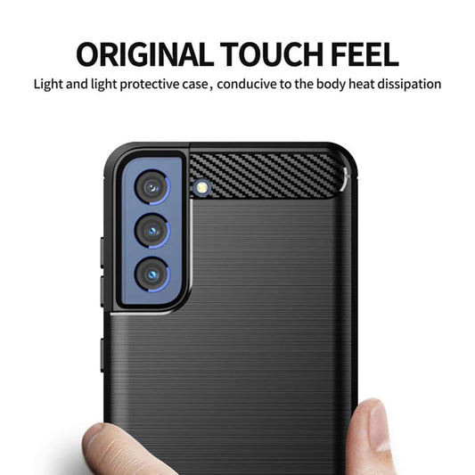 Cover til Samsung Galaxy S21 FE 5G G990, Techsuit, Carbon, Sort