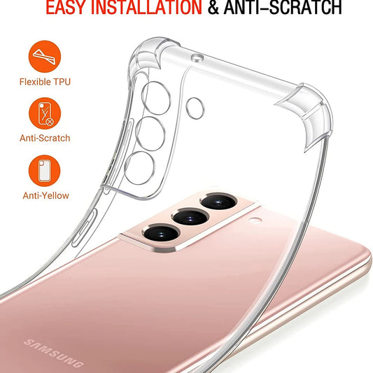 Cover til Samsung Galaxy S21 FE 5G G990, Techsuit, Stødabsorberende Klar, Transparent