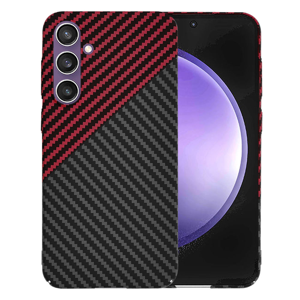 Cover til Samsung Galaxy S23 FE S711, Techsuit, Carbonite FiberShell, Sort Rød