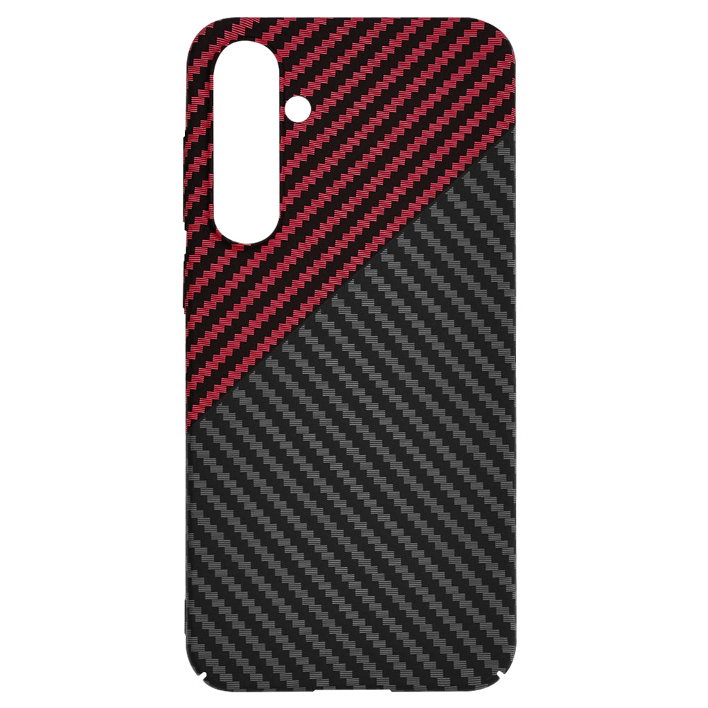 Cover til Samsung Galaxy S23 FE S711, Techsuit, Carbonite FiberShell, Sort Rød