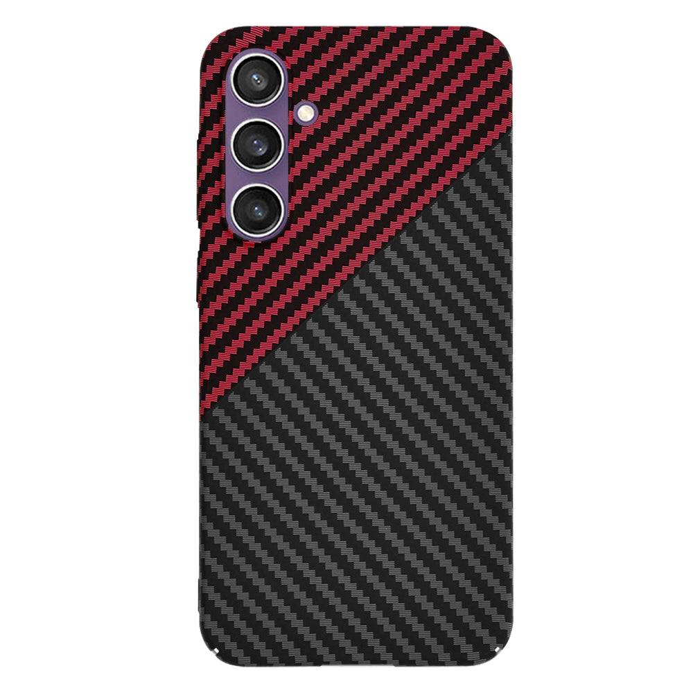 Cover til Samsung Galaxy S23 FE S711, Techsuit, Carbonite FiberShell, Sort Rød