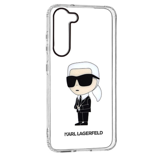 Etui til Samsung Galaxy S23+ S916, Karl Lagerfeld, Ikonik Karl, Gennemsigtig