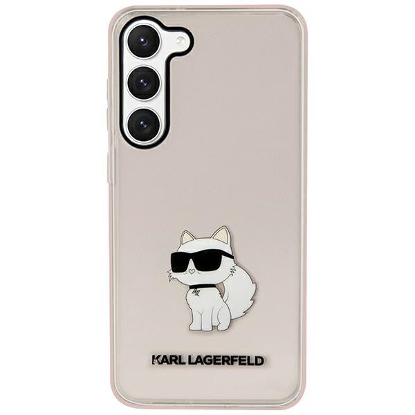 Etui til Samsung Galaxy S23 S911, Karl Lagerfeld, Ikonik Choupette, Pink