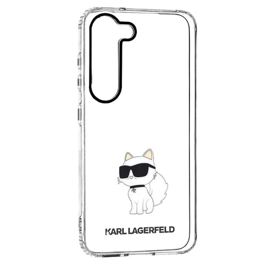Etui til Samsung Galaxy S23 S911, Karl Lagerfeld, Ikonik Choupette, Gennemsigtig
