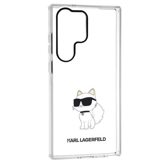 Etui til Samsung Galaxy S23 Ultra S918, Karl Lagerfeld, Ikonik Choupette, Gennemsigtig