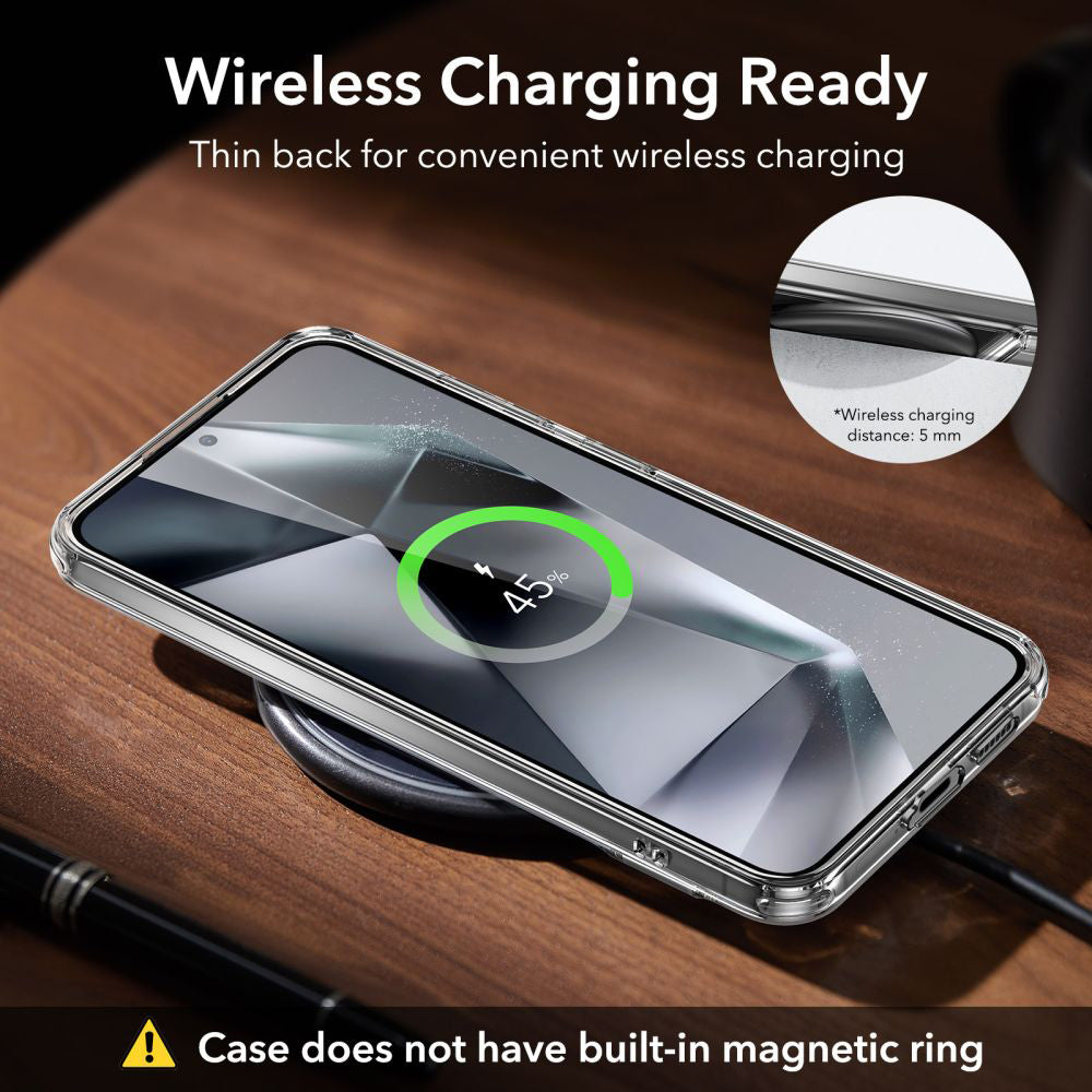 Etui til Samsung Galaxy S24+ S926, ESR, Air Shield Boost Kickstand, Gennemsigtig