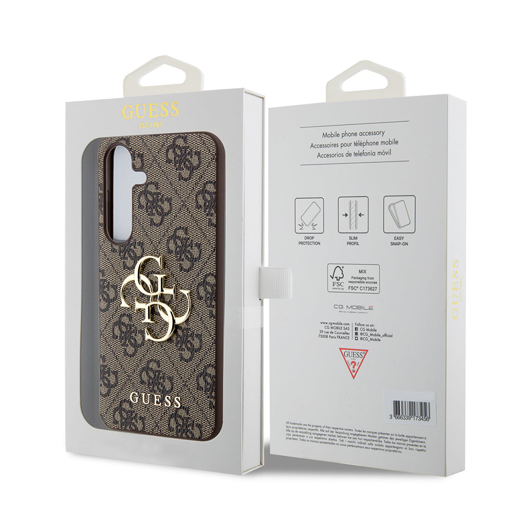 Etui til Samsung Galaxy S24+ S926, Guess, 4G Big Logo, Brun