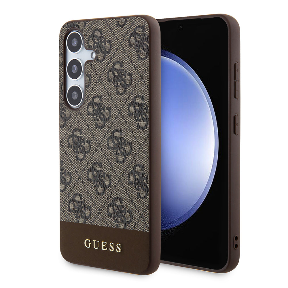 Etui til Samsung Galaxy S24+ S926, Guess, 4G Stripe, Brun