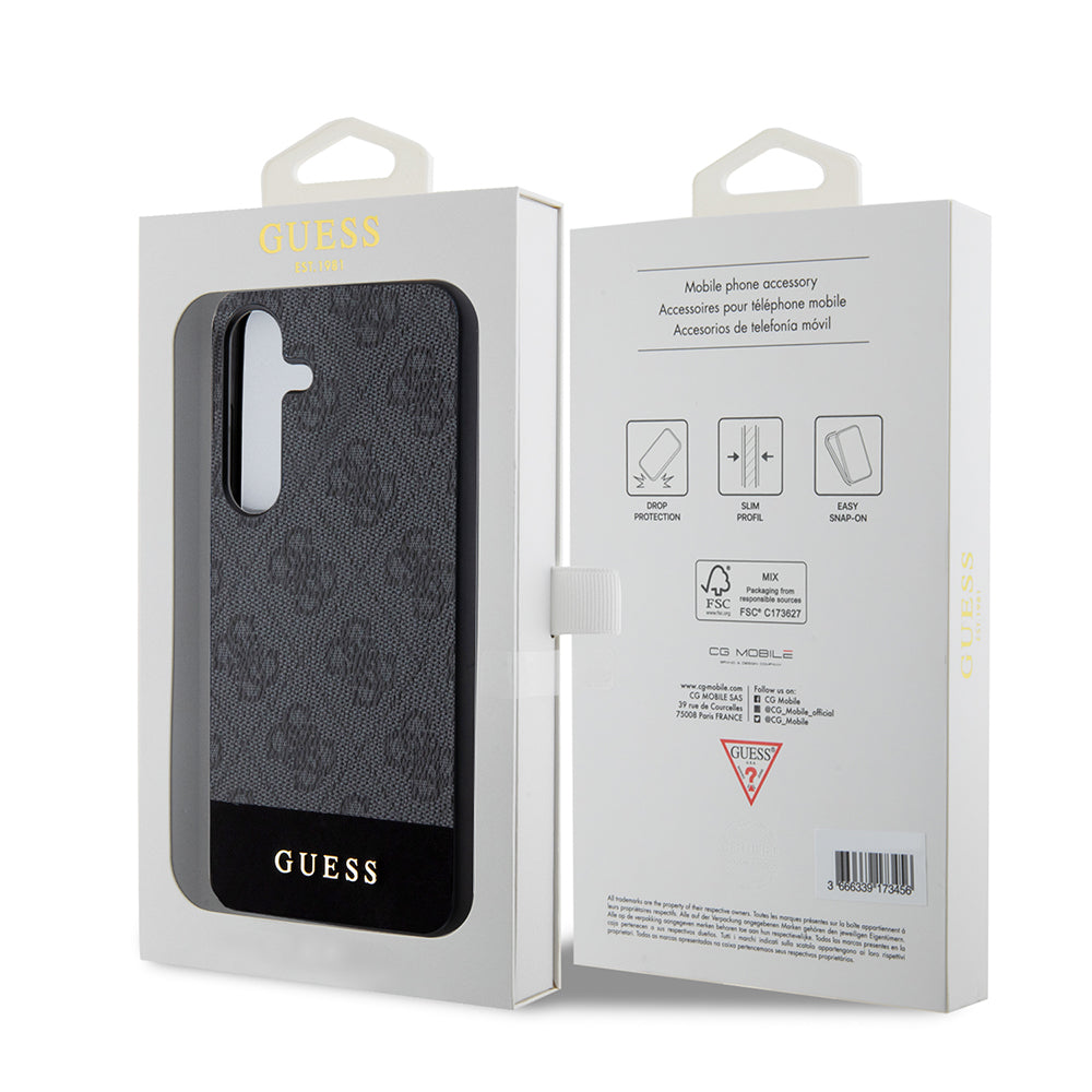 Etui til Samsung Galaxy S24+ S926, Guess, 4G Stripe, Sort