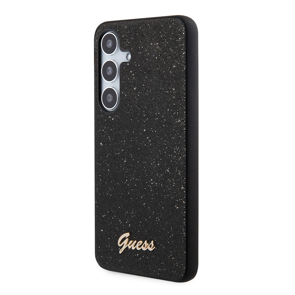 Etui til Samsung Galaxy S24+ S926, Guess, Glitter Script, Sort