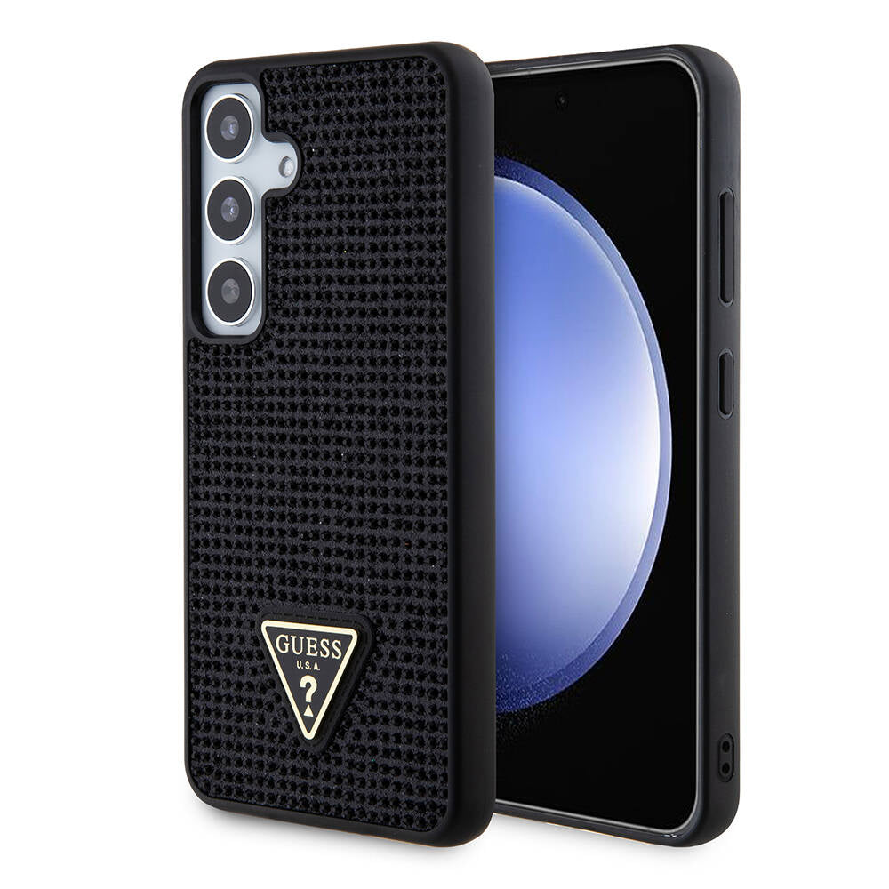 Etui til Samsung Galaxy S24+ S926, Guess, Rhinestone Triangle Logo, Sort