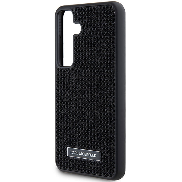 Etui til Samsung Galaxy S24+ S926, Karl Lagerfeld, Rhinestone Metal Plate, Sort