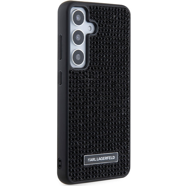 Etui til Samsung Galaxy S24+ S926, Karl Lagerfeld, Rhinestone Metal Plate, Sort