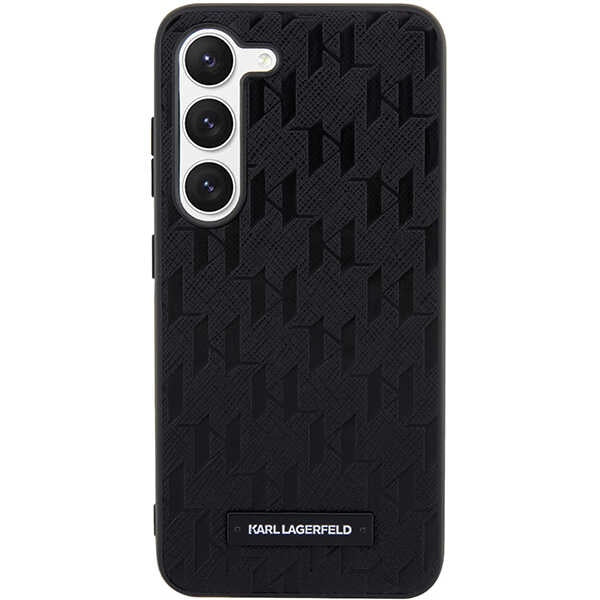 Etui til Samsung Galaxy S24+ S926, Karl Lagerfeld, Saffiano Monogram Metal Logo, Sort