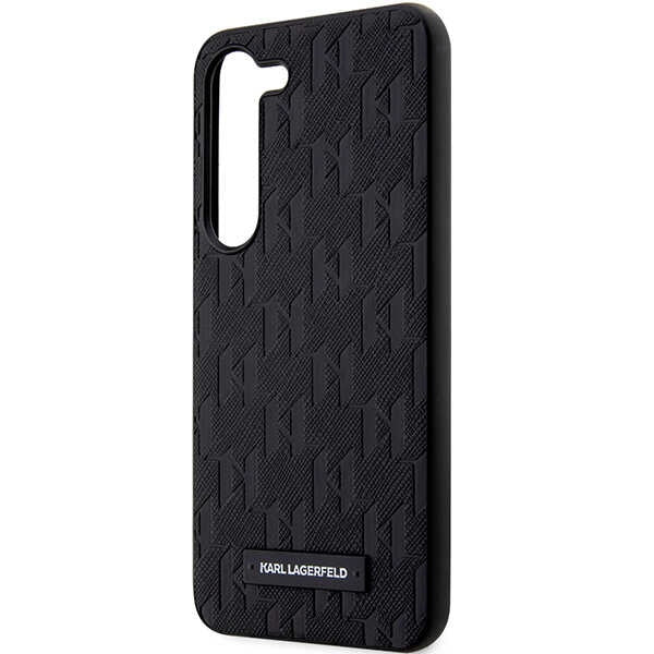 Etui til Samsung Galaxy S24+ S926, Karl Lagerfeld, Saffiano Monogram Metal Logo, Sort