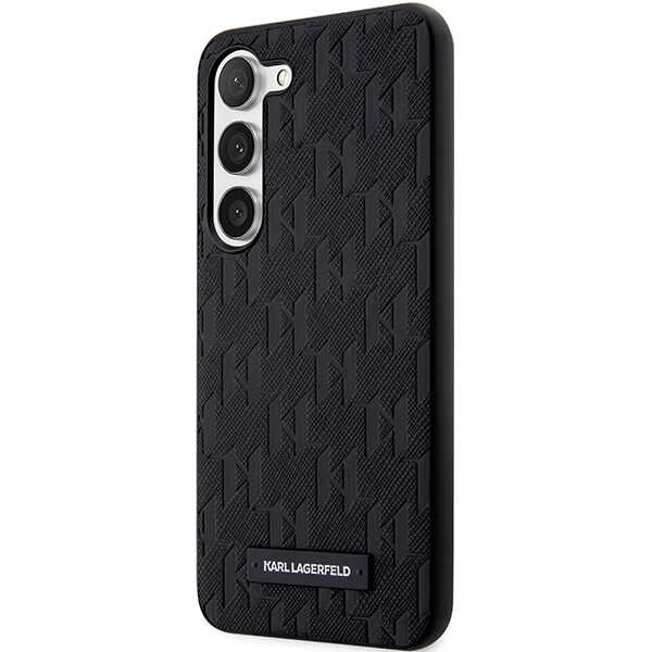 Etui til Samsung Galaxy S24+ S926, Karl Lagerfeld, Saffiano Monogram Metal Logo, Sort