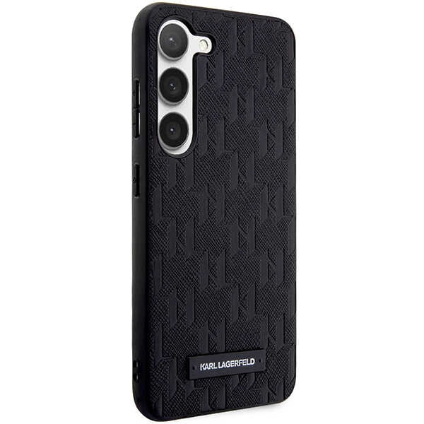 Etui til Samsung Galaxy S24+ S926, Karl Lagerfeld, Saffiano Monogram Metal Logo, Sort