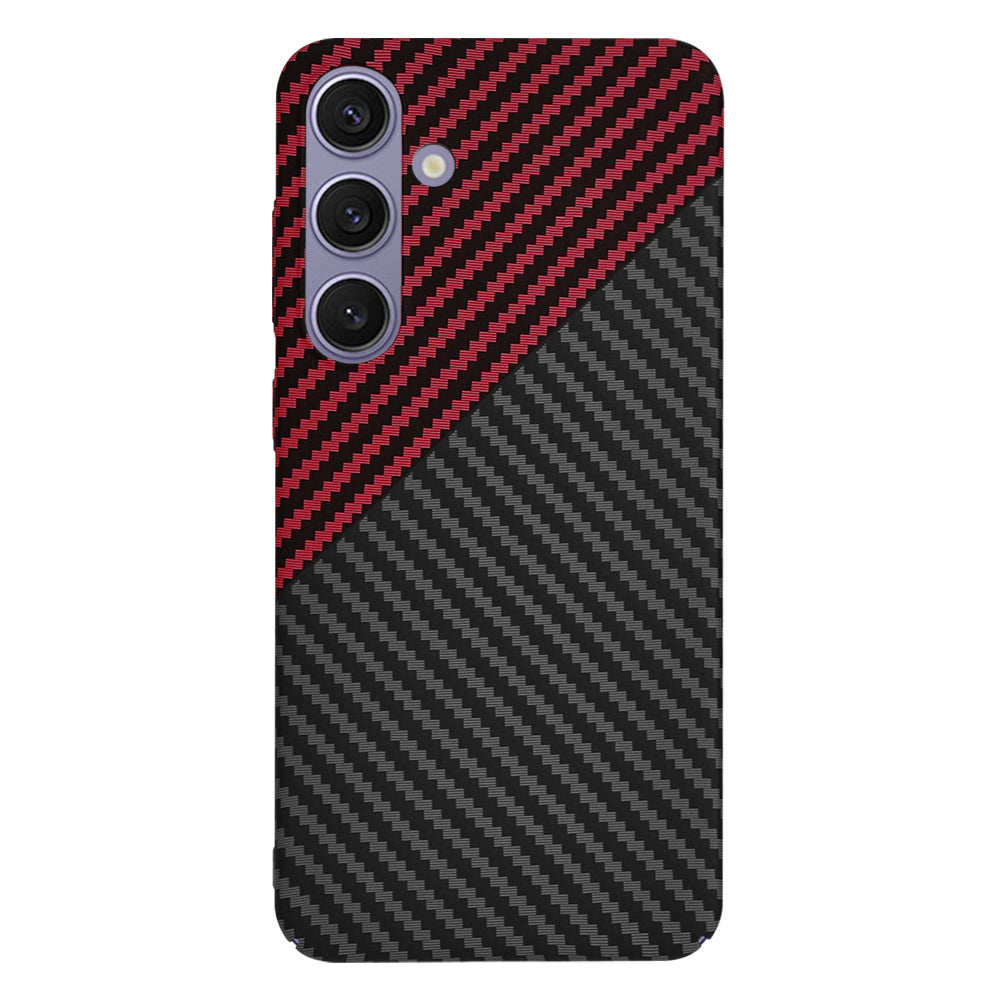 Cover til Samsung Galaxy S24+ S926, Techsuit, Carbonite FiberShell, Sort Rød