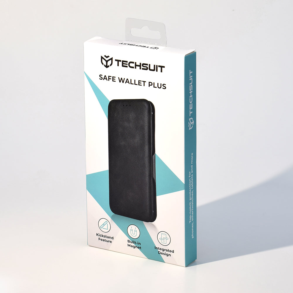 Case for Samsung Galaxy S24+ S926, Techsuit, Safe Wallet Plus, Black