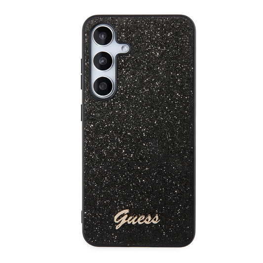 Etui til Samsung Galaxy S24 S921, Guess, Glitter Script, Sort