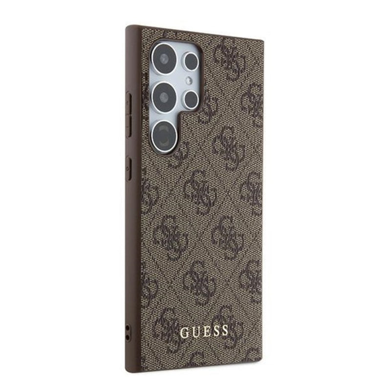 Etui til Samsung Galaxy S24 Ultra S928, Guess, 4G Metal Gold Logo, Brun