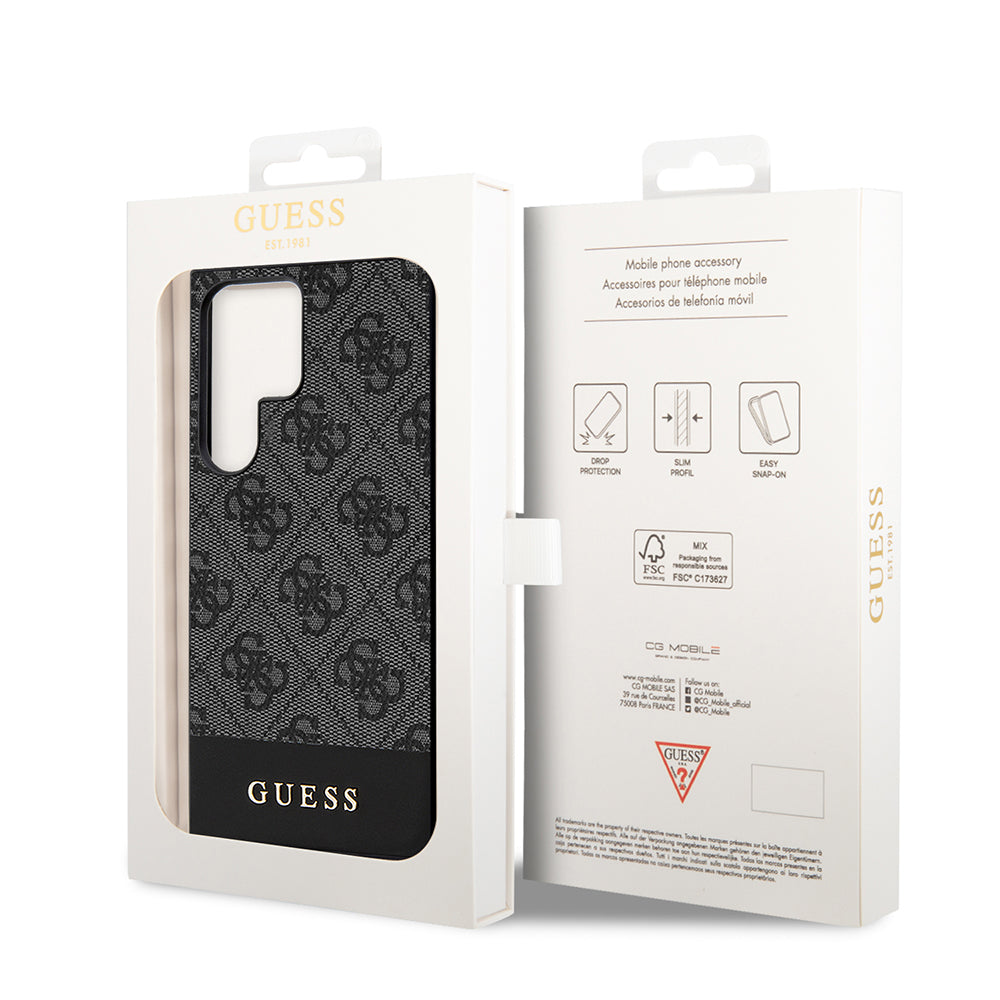 Etui til Samsung Galaxy S24 Ultra S928, Guess, 4G Stripe, Sort
